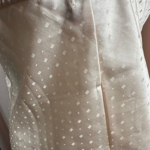 Vintage Indulgence Peach Satin Dot Cami Size 34 USA Made 90s Y2K Lingerie Top - Picture 9 of 12